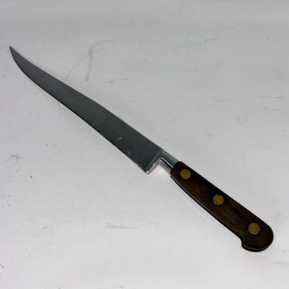 Sabatier 12" Kitchen Knife 4 Stars Inox Elephant Logo France Wood Handle NOTE - Picture 1 of 9